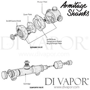Armitage Shanks Deltaflow Supamix Shower Valve Spare Parts - IDL DV 375